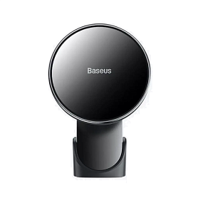 Автодержатель Baseus WXJN-01 (пластик,воздуховод,шарнир,беспроводная зарядка для IPhone) черный