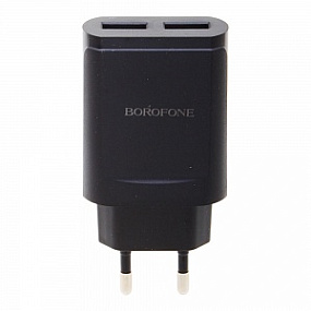 СЗУ-USB Borofone BA25A 2 выхода 2.1А черный