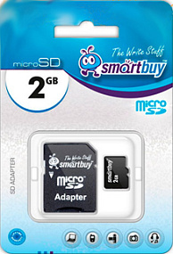 MicroSD 2Gb SmartBuy Class 4 +SD адаптер