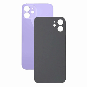Задняя крышка iPhone 12 mini (стекло) фиолетовый orig fabric