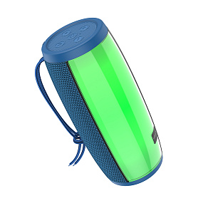 Колонка Borofone BR20 (Bluetooth/MicroSD/USB/FM/AUX/TWS/подсветка) 10W синяя