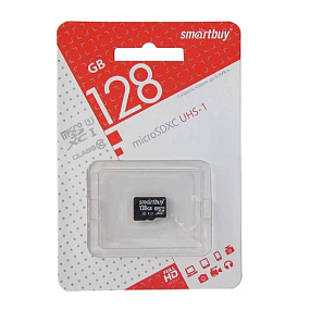 MicroSD 128Gb SmartBuy 10 UHS-I 100Mb/s без адаптера
