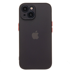 Кейс iPhone 15 пластик PC041 черный/черный