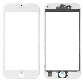Стекло iPhone 6S в сборе с рамкой Белое