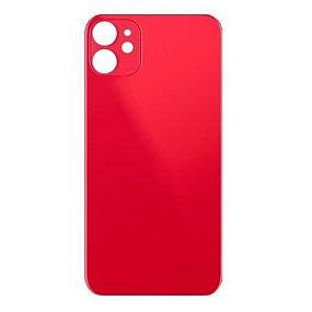 Задняя крышка iPhone 12 mini (стекло) красный orig fabric