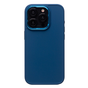 Кейс iPhone 15 Pro силикон SC311 синий
