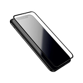 Защитное стекло iPhone 11/Xr Hoco G9 черное тех. пак