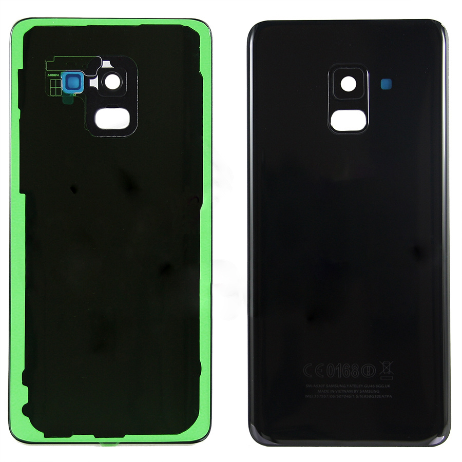 корпус для телефона Samsung A530 (А8 2018) Задняя крышка (черный) - Премиум