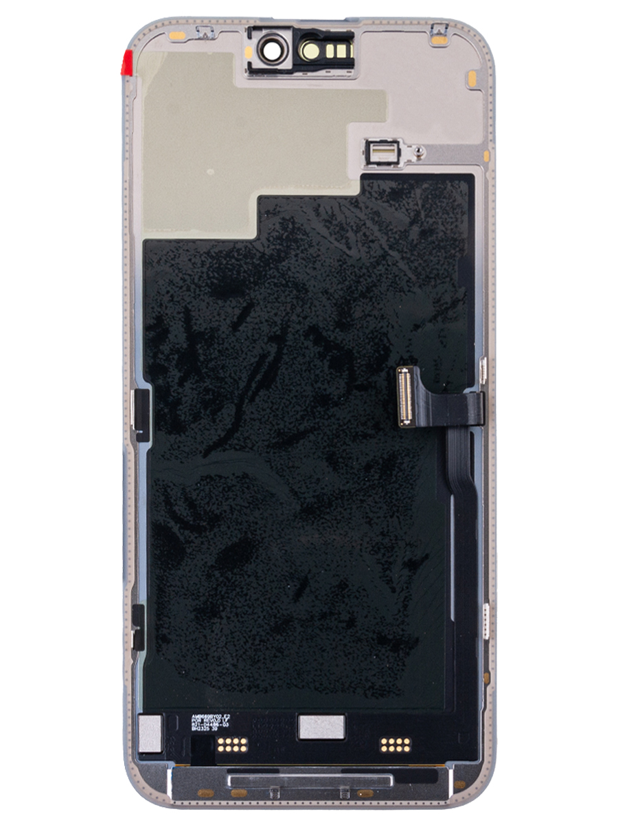 Дисплей для телефона iPhone 15 Pro Max в сборе Черный - (Soft OLED/Full HD/120 Гц) (площадка под IC)
