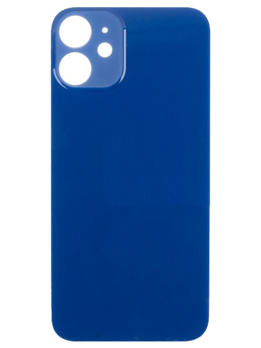 Задняя крышка iPhone 12 mini (стекло) синий - Премиум