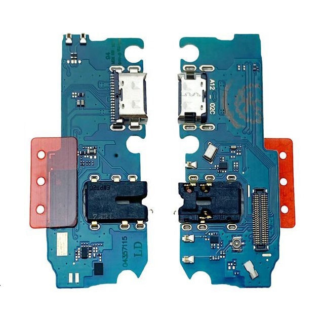 Шлейф Samsung A125F/M127F (A12/M12) плата системный разъем/разъем гарнитуры/микрофон - Премиум