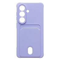 Силиконовый чехол для Samsung S942 Galaxy S26 SC304 с визитницей светло-фиолетовый