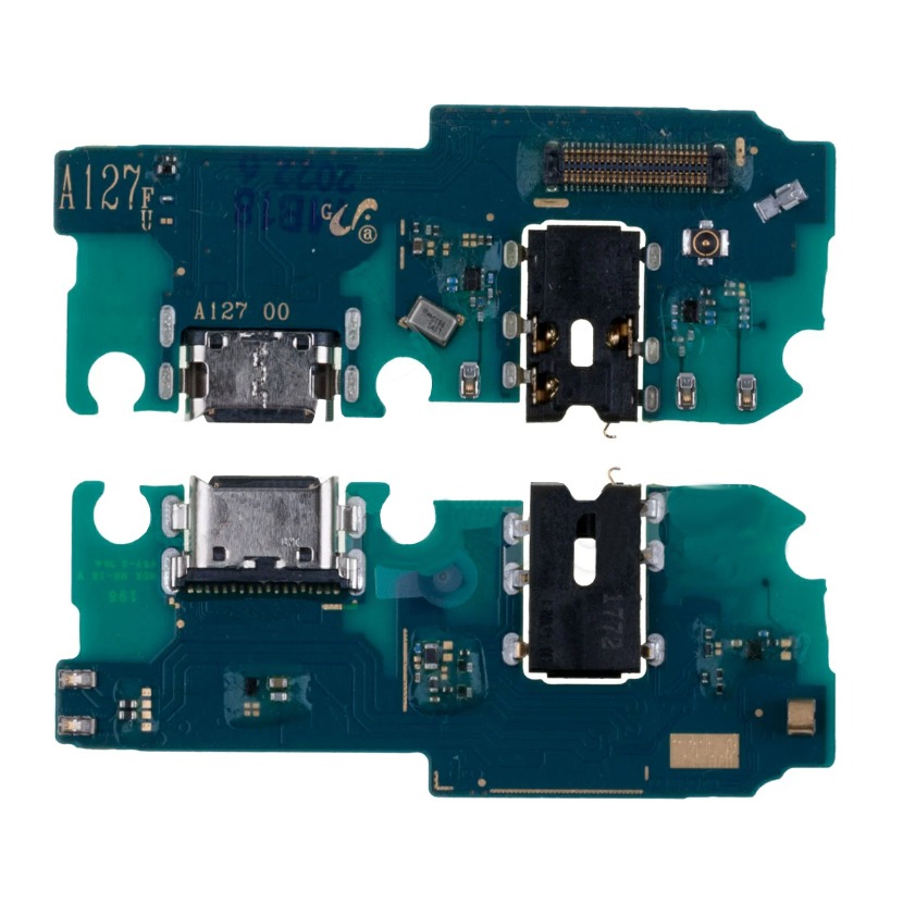 Шлейф Samsung A127F (A12 Nacho) плата системный разъем/разъем гарнитуры/микрофон - Премиум
