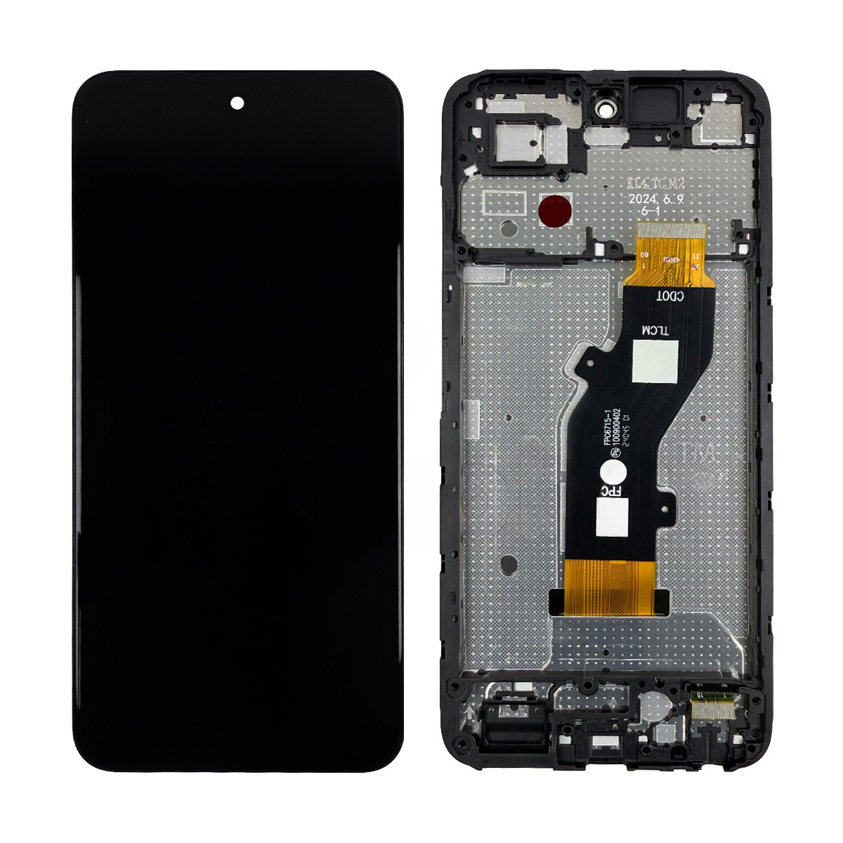 Дисплей для телефона Tecno Spark Go 1 (KL4) модуль с рамкой Черный - Оригинал