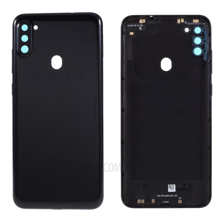 корпус для телефона Samsung A115F (A11) Задняя крышка (черный)