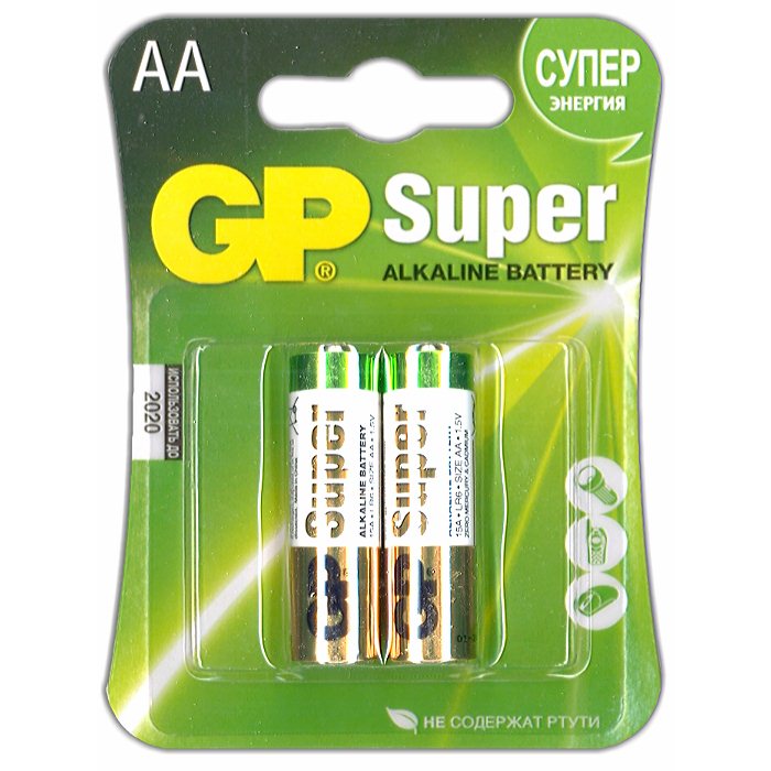 Батарейка АА GP LR6 2BL Super 1шт