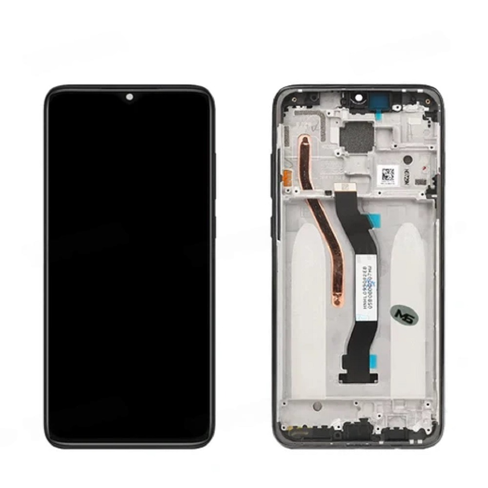 Дисплей для телефона Xiaomi Redmi Note 8 Pro (M1906G7T) модуль с рамкой Черный - Оригинал