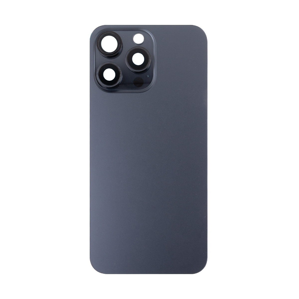 Задняя крышка iPhone 15 Pro Max в сборе со стеклом камеры Черный Титан - Премиум