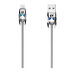 Дата кабель lightning - USB Hoco U30 1м 2,1A серебро