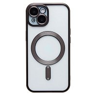 Кейс iPhone 15 силикон SafeMag SM027 черный