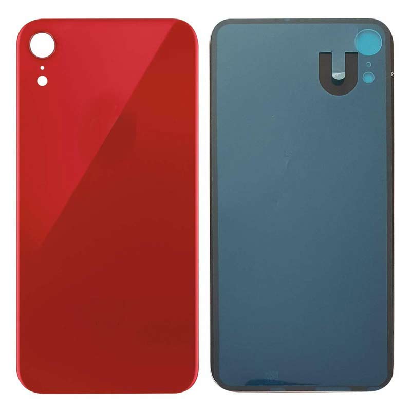 Задняя крышка iPhone Xr (стекло) красный orig fabric