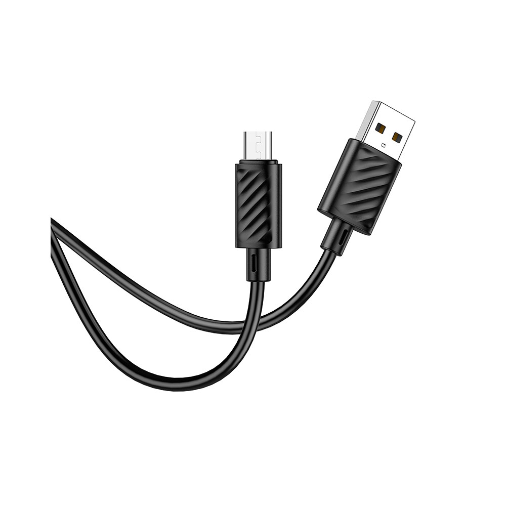 Дата кабель micro USB - USB Hoco X88 2.4A 1м черный, тех.пак