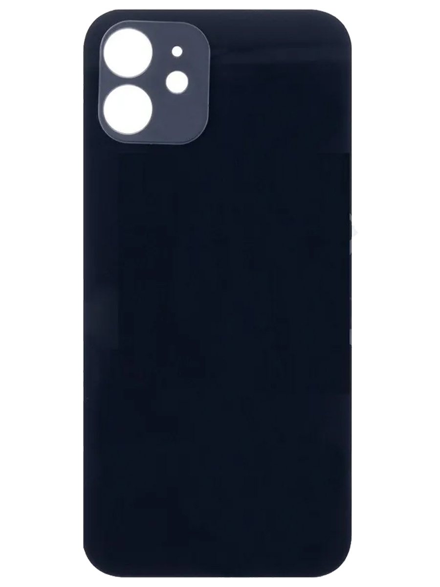 Задняя крышка iPhone 12 (стекло) черный - Премиум