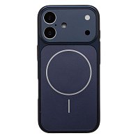 Кейс iPhone 17 силикон SafeMag SM090 темно-синий