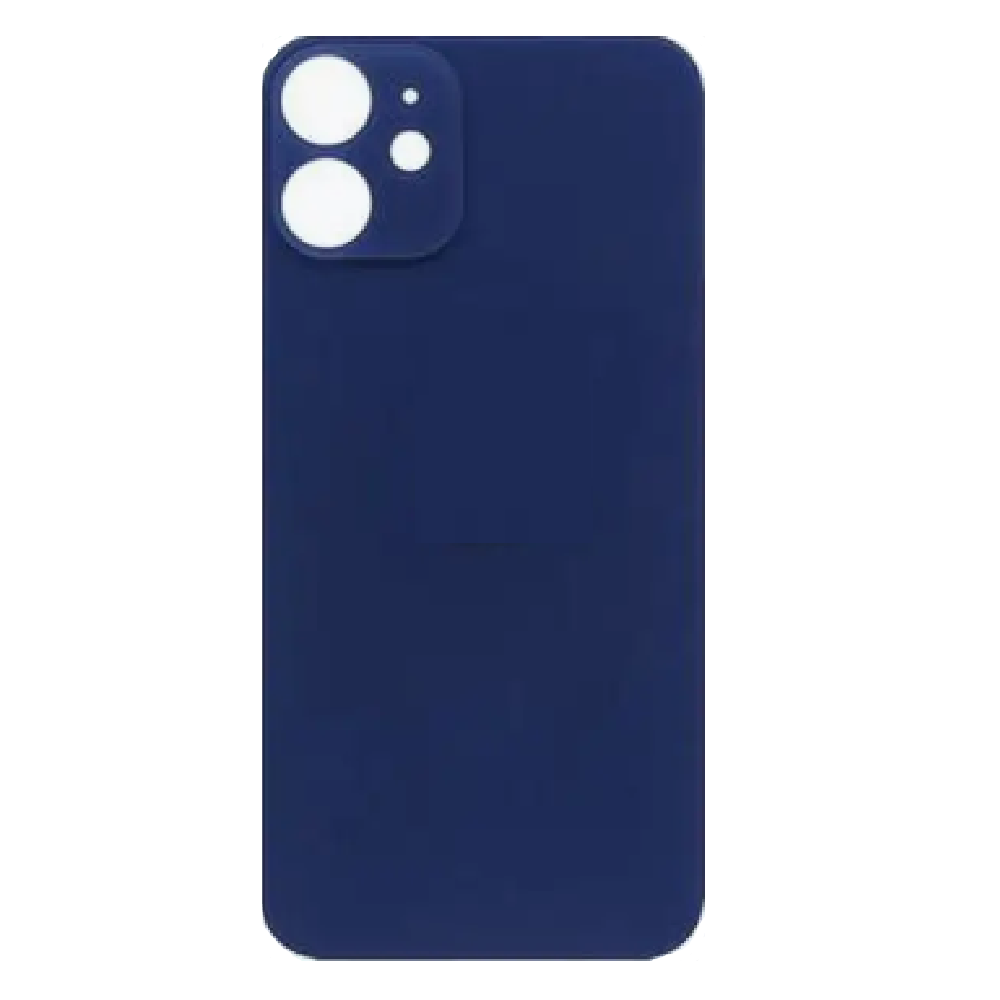 Задняя крышка iPhone 12 mini (стекло) синий - orig fabric