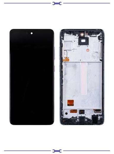 Дисплей для телефона Samsung A525F/A526B/A528B (A52) модуль Черный (Сервисный Оригинал) (МТ)
