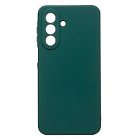 Силиконовый чехол для Samsung A276 Galaxy A27 5G с закрытой камерой темно-зеленый