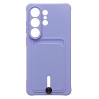 Силиконовый чехол для Samsung S948 Galaxy S26 Ultra SC304 с визитницей светло-фиолетовый