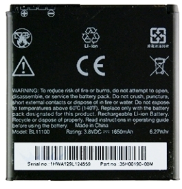 АКБ ORIG для телефона HTC BL11100 (Desire V, Desire X, T328) тех. упаковка