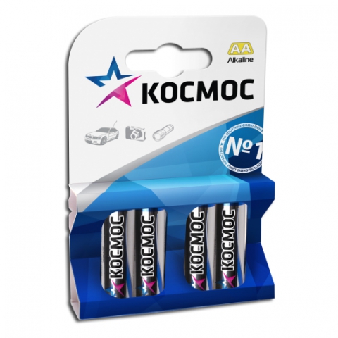 Батарейка АА Космос LR6 4BL 48/576 1шт