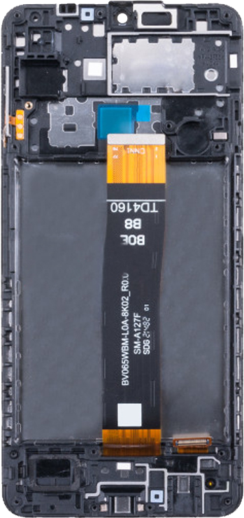 Дисплей для телефона Samsung A127F (A12 Nacho) модуль Черный - Оригинал - Восстановленный