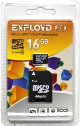 MicroSD 16Gb Exployd Class 10 +SD adapter