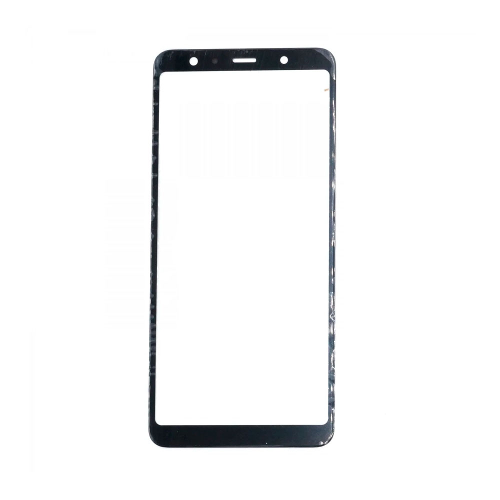 Стекло модуля Samsung A750F (A7 2018) Черное