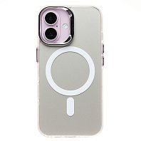 Кейс iPhone 16 силикон SafeMag SM025 белый