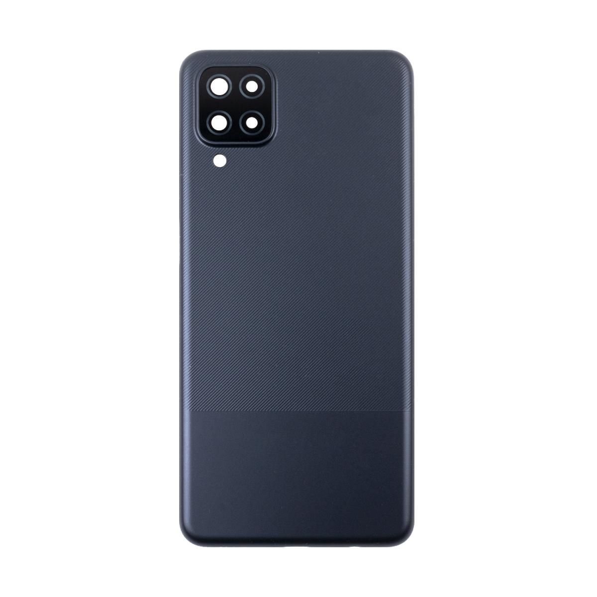 корпус для телефона Samsung A125F/A127F (A12/A12 Nacho) Задняя крышка (черный) - Премиум