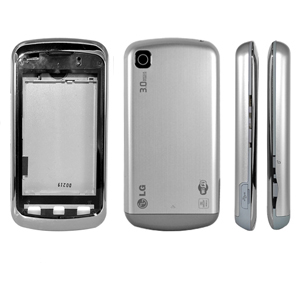 корпус для телефона LG KM 555 +ср.часть серебро