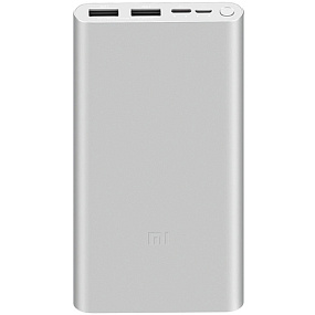 Портативное зарядное устройство Xiaomi Power 3 10000mAh (PLM13ZM/PLM12ZM) серебро