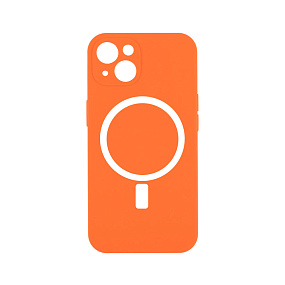 Кейс iPhone 14 Plus силикон Magsafe оранжевый