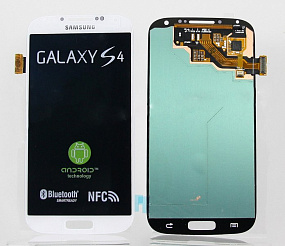 Дисплей для телефона Samsung i9500/i9505 в сборе с тачскрином Белый