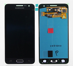 Дисплей для телефона Samsung A300F/A3 в сборе с тачскрином Черный - AA (TFT)