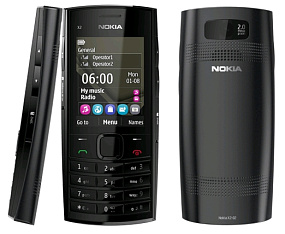 корпус для телефона Nokia X2-02+ср.часть (черный)