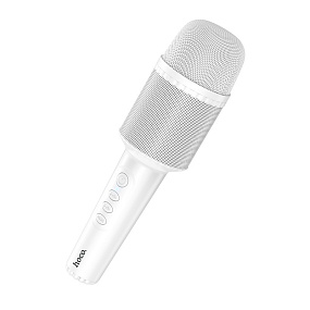 Микрофон Hoco DBK1 беспр/караоке белый