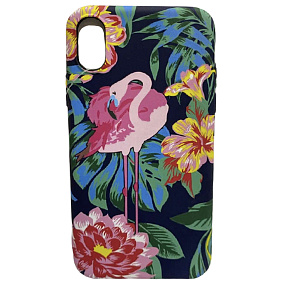 Кейс iPhone X/XS Luxo (Фламинго в тропиках)