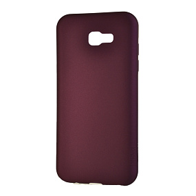 Силиконовый чехол для Samsung A720 Galaxy A7 (2017) X-Level Guardian матовый бордовый