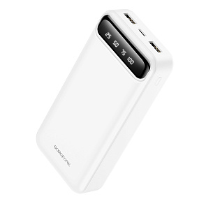 Портативное зарядное устройство Borofone BJ14A 2USB/Micro/Type-C 20000mAh белый