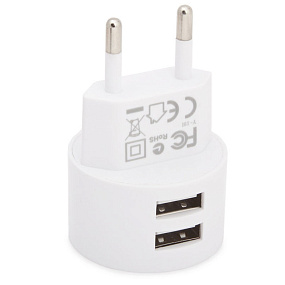 СЗУ-USB Borofone BA23A 2 выхода 2.4А белый